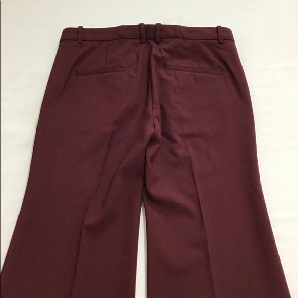 Theory Burgundy Demitria Good Wool Mid Rise Pants New With Tag 
Size 0 - Picture 6 of 14